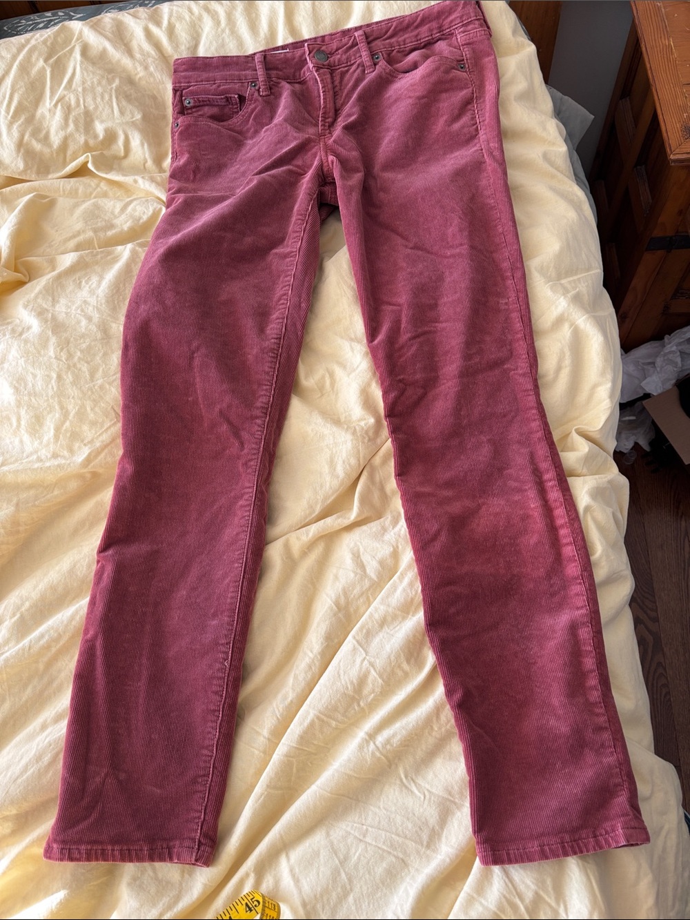 GAP 1969 Women’s Dark Blush Pink Copper colour Skinny Retro Corduroy Pants